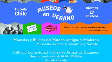 Monedas y Billetes del Mundo Antiguo y Moderno                              Museo Itinerante de Numismática y Notafilia.  Edificio Consistorial - Plaza de Armas de Graneros. Horario continuado de 08:30 a 19:00 hrs. Entrada Gratuita